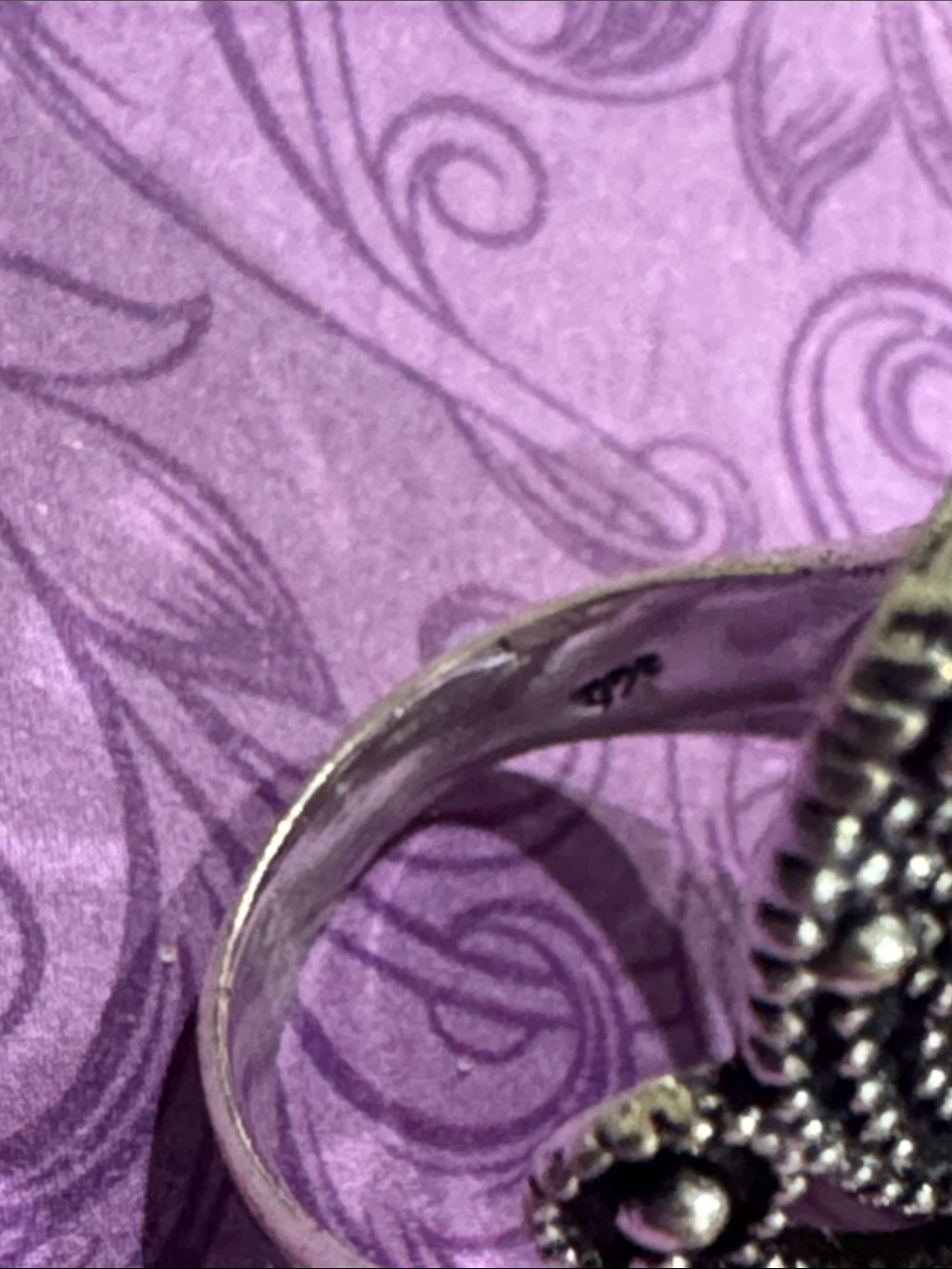 Silver Amethyst Ring - Picture 9 of 11